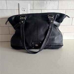 The Sak Black Leather Shoulder hobo Bag purse